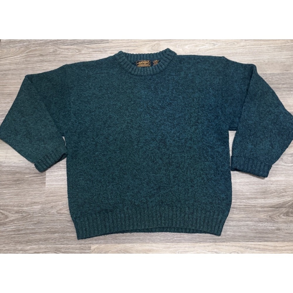 Vintage Eddie Bauer Men's Sweater 85% Wool‎ Size Medium Green